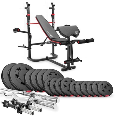 Sada PREMIUM 75kg s lavicou HS-1065