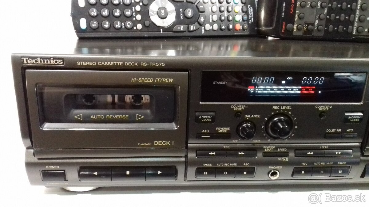 HX PRO kazetovy 2-deck TECHNICS RS-TR575 Dolby B + C = JAPAN