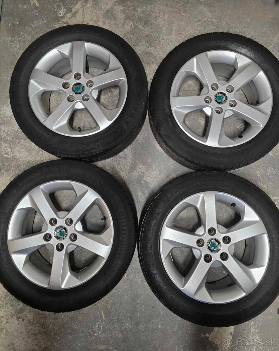 Originálne alu kolesa Škoda Octavia II 5x112 R16