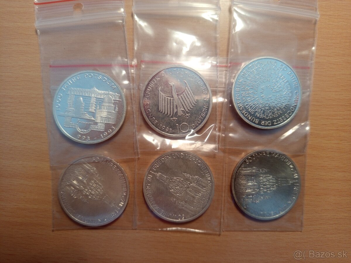 Nemecké marky UNC/PROOF– Investičné striebro