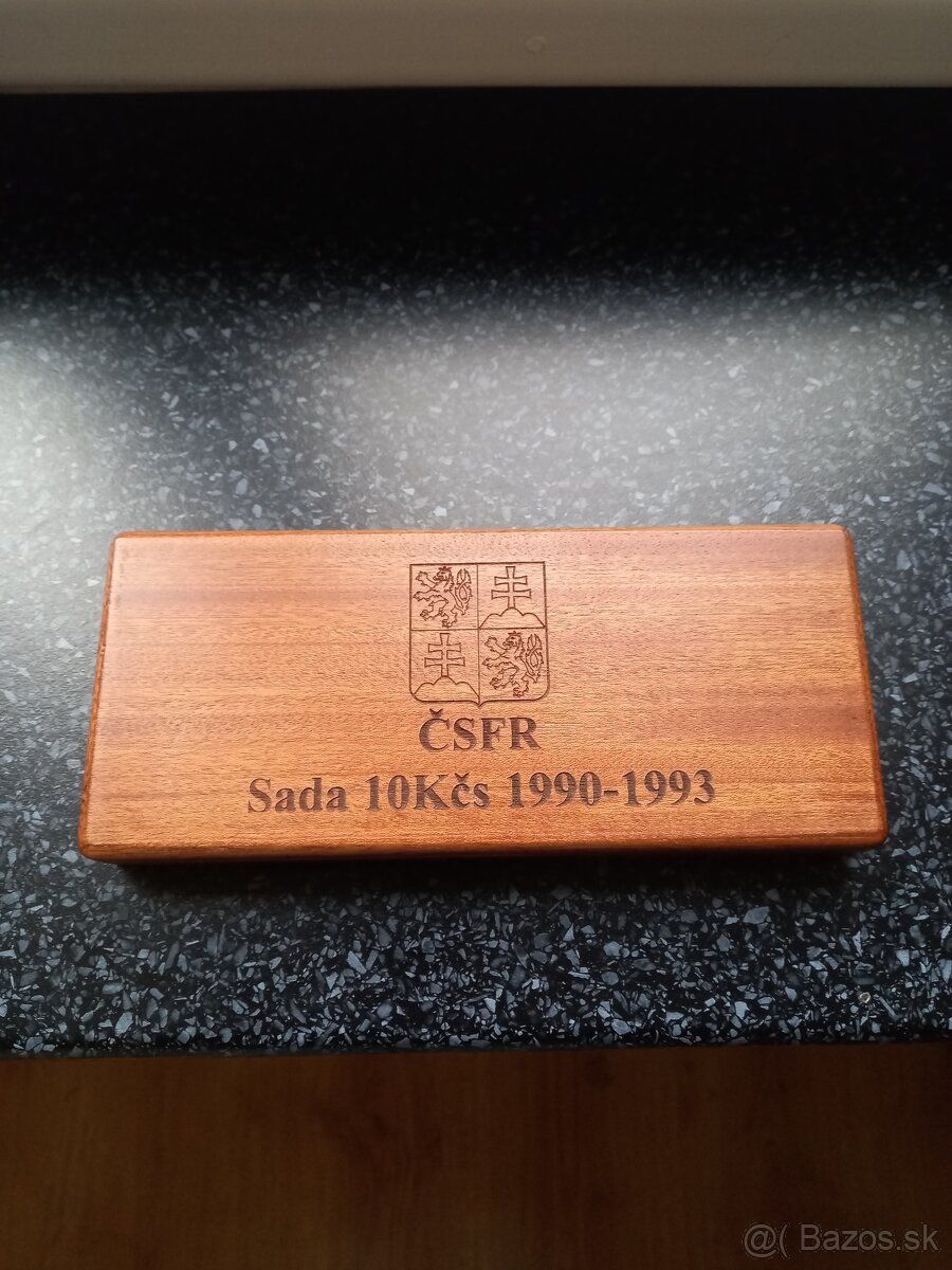 Drevena kazetka na 10kcs ČSFR