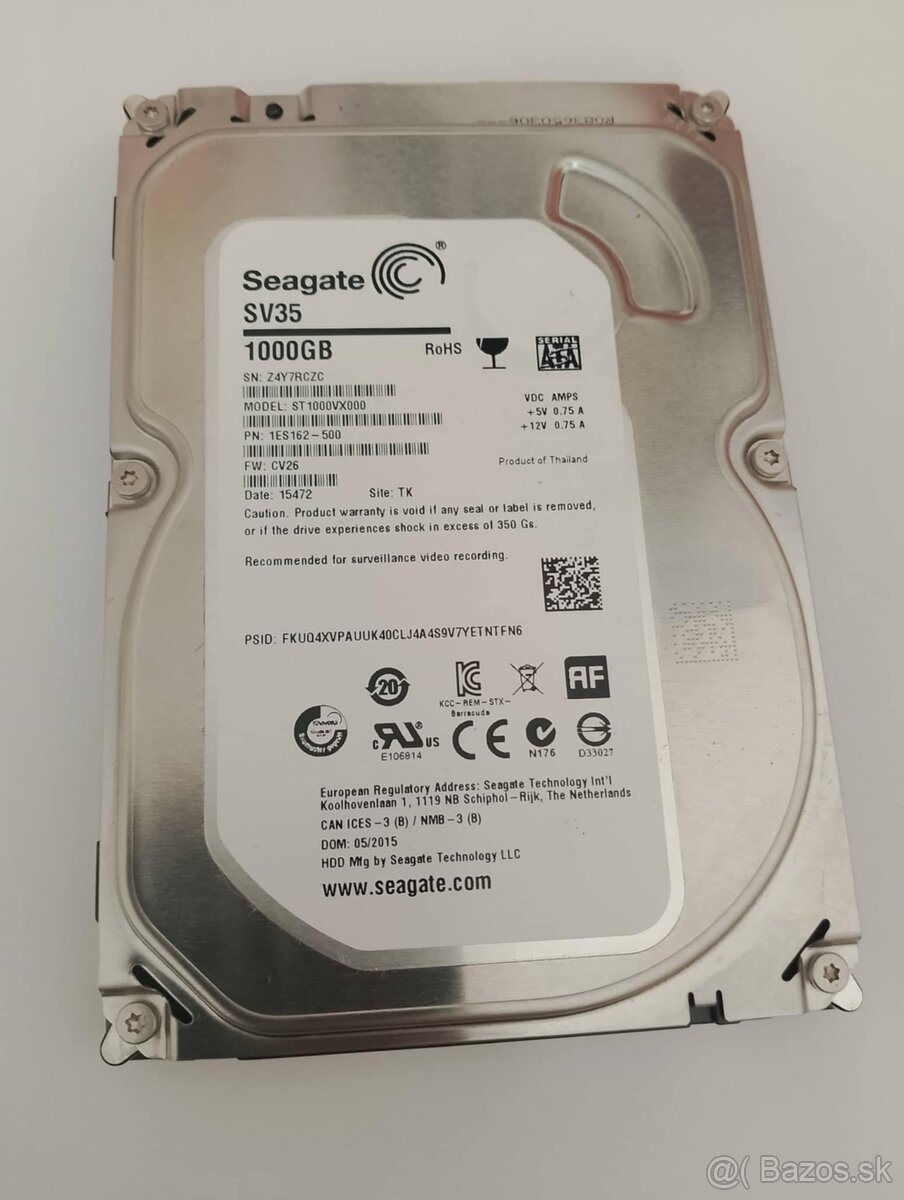 Seagate 1TB SATA HDD – kvalitný disk, testovaný, funkčný