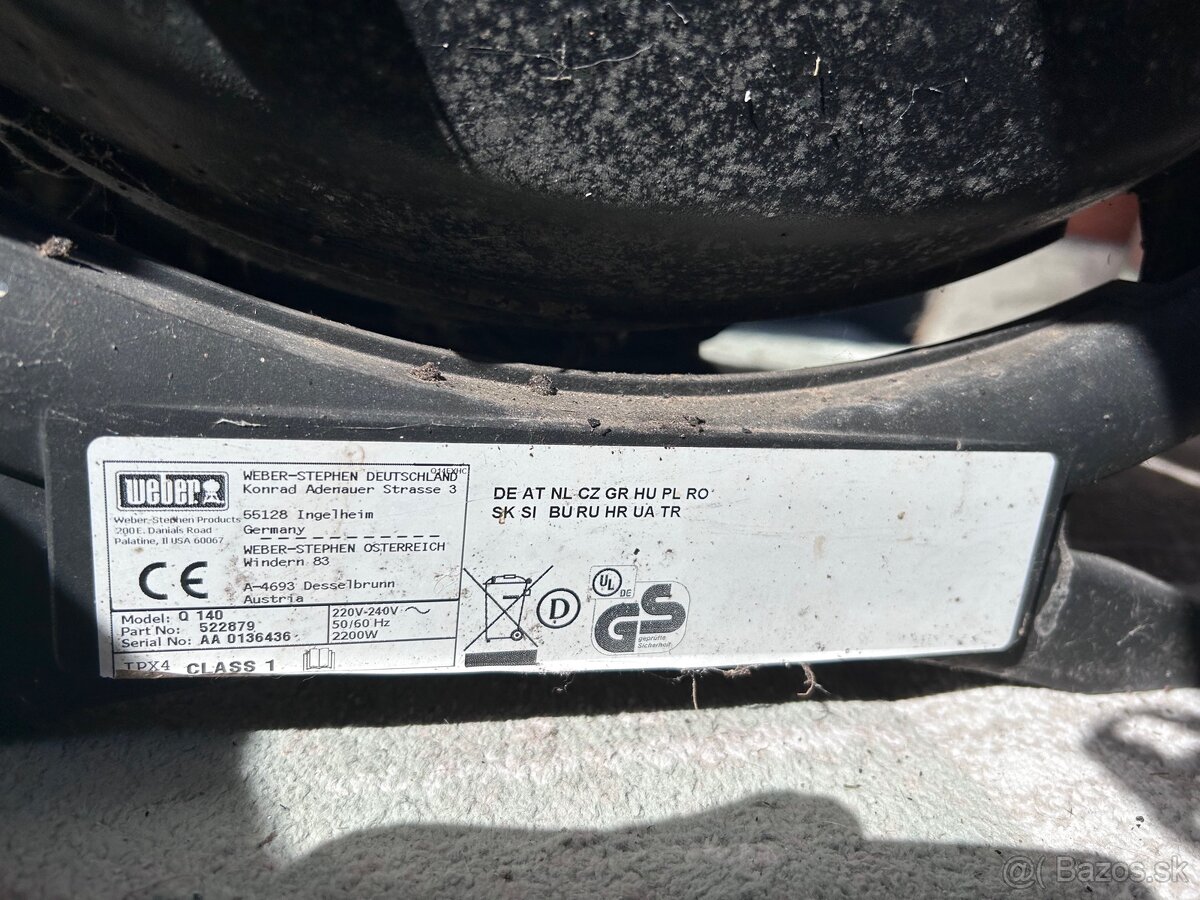 Elektrický gril Weber Q 140 so stojanom