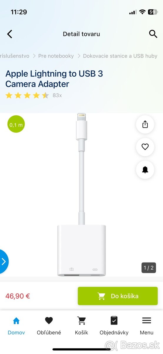 USB ADAPTÉR APPLE 20€