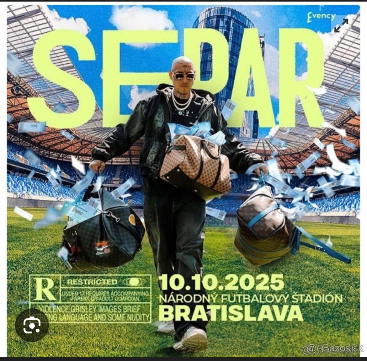 Lístok na separa sektor B na statie