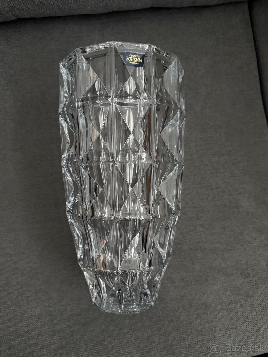 Bohemia Cristal, váza, nepouzita, nepoškodená v pôvodnej kra