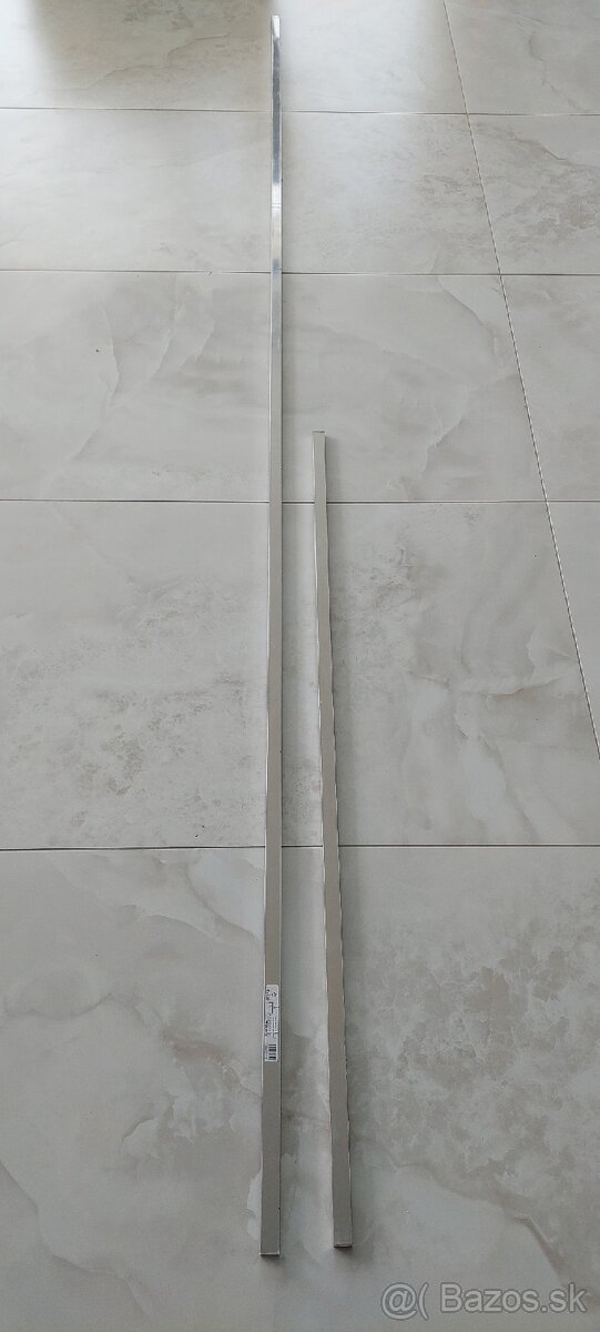 Dekoracna lista obkladu U nerez, silver lesk