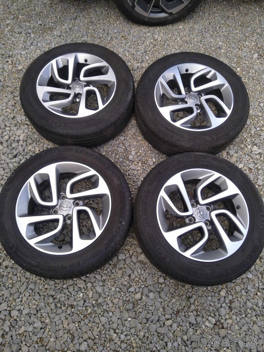 16" alu OPEL CROSSLAND + letné pneu.