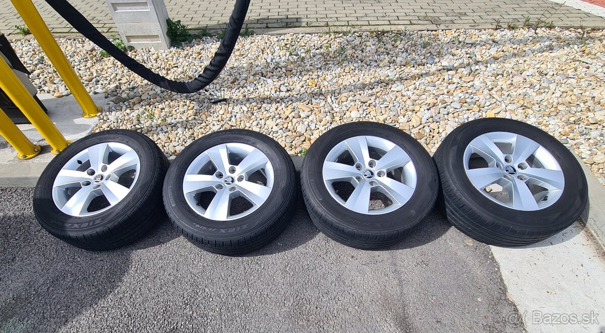 Predám originál Škoda Orion elektróny 5x112 R16 + pneumatiky