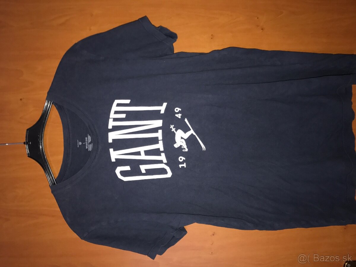 GANT originál tmavomodré pánske tricko L/XL