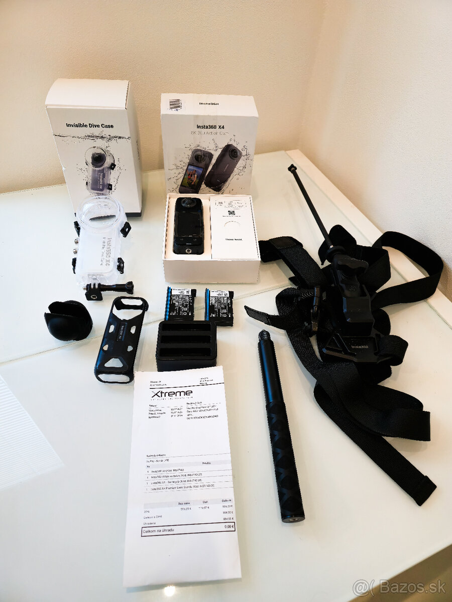Insta360 X4 + bohaté príslušenstvo – TOP stav, ešte v záruke