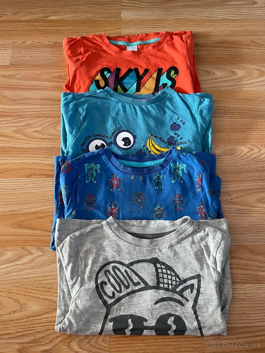 4x tričko dlhý rukáv