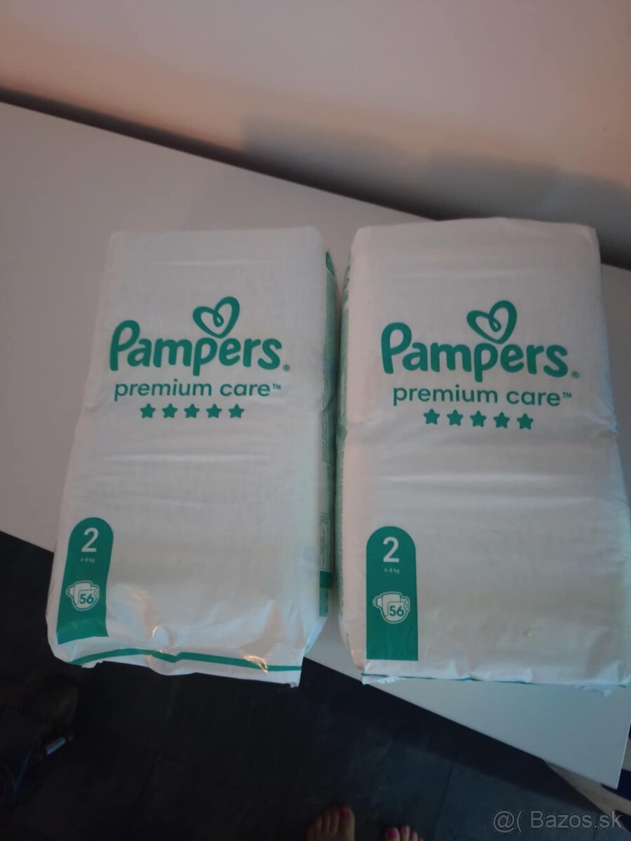 Plienky pampers 2 ,112 ks +podlozka