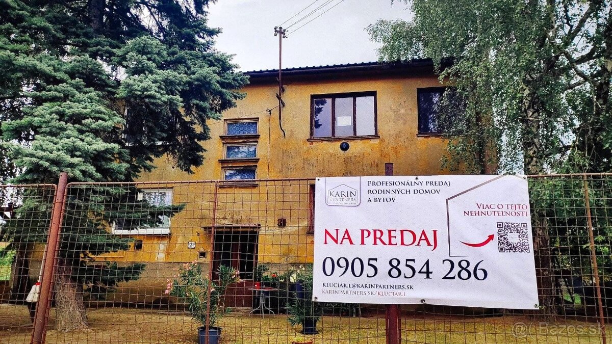 EXKLUZÍVNE: 3-izb.Byt za cenu chatky.Tehlová bytovka,Modrany