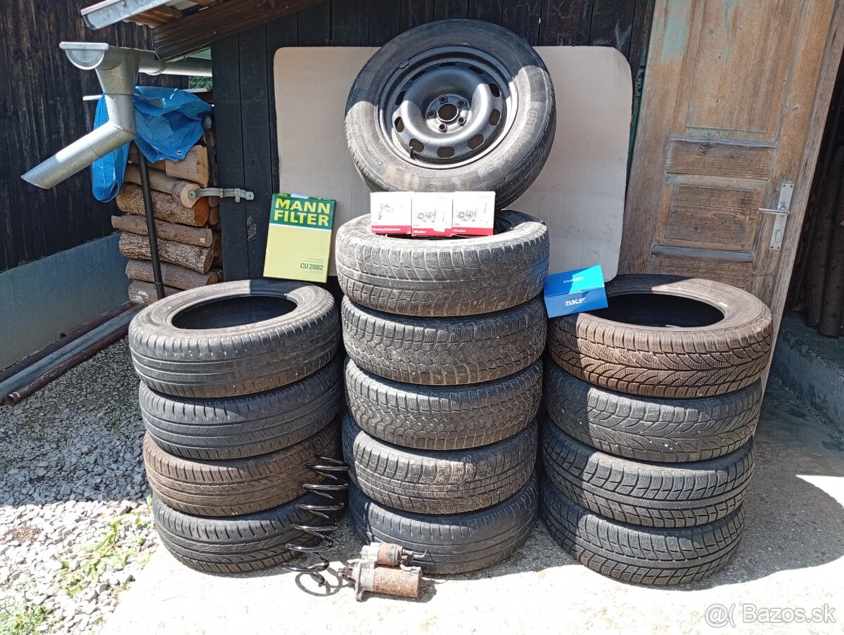 Náhradné diely Octavia 1, plecháče 5x100 R15, letné a zimné