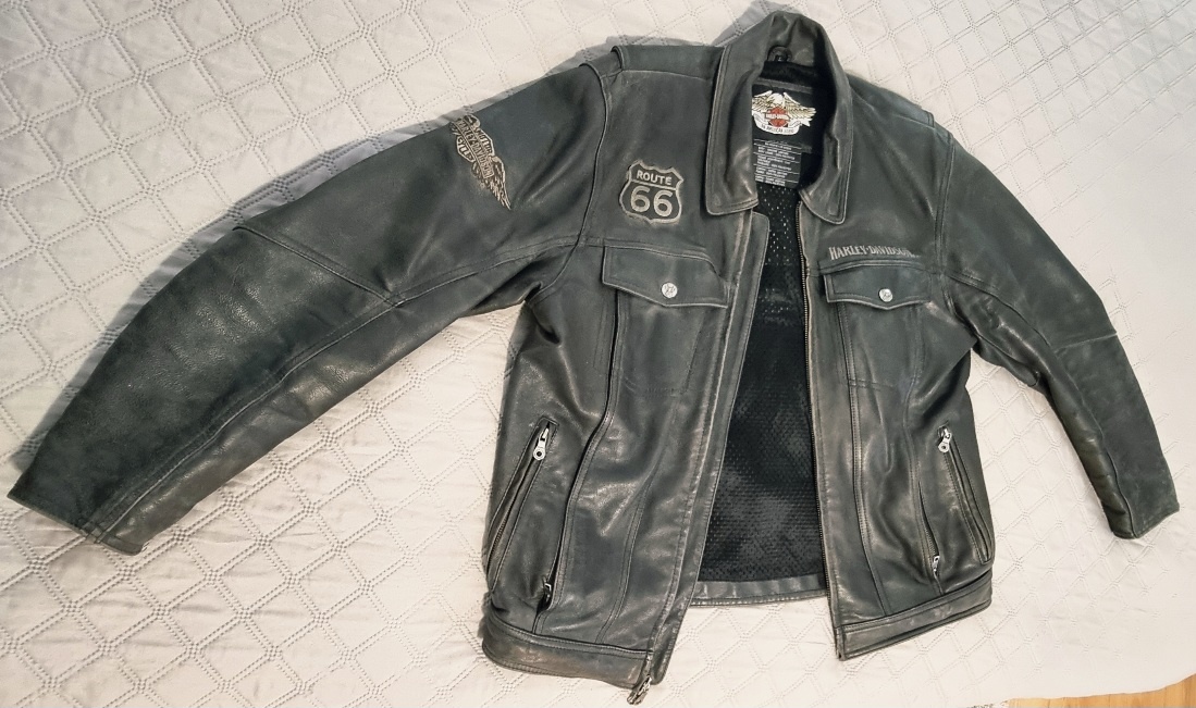 Motorkárska kožená bunda Harley Davidson