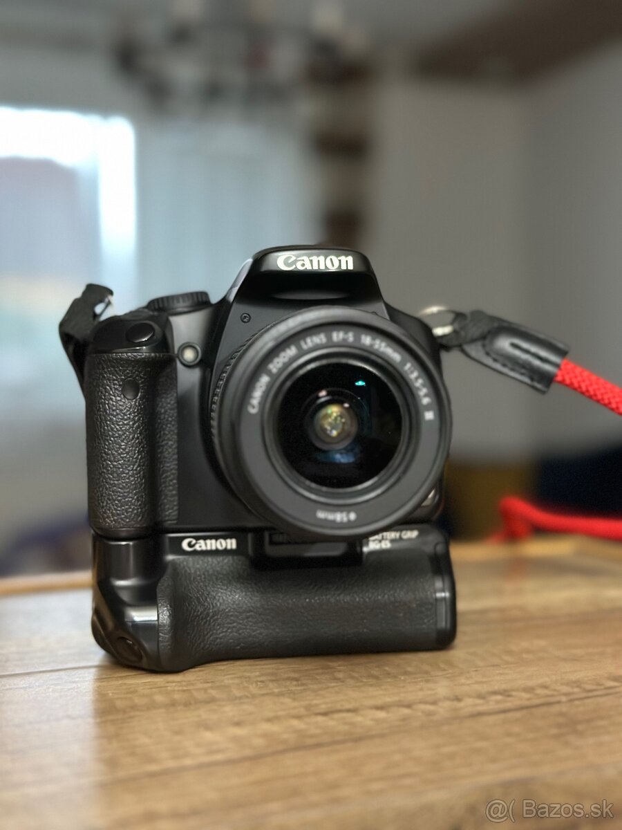 Canon 450D , objektív Canon EFS 18-55 F3,5-5,6 III, Grip