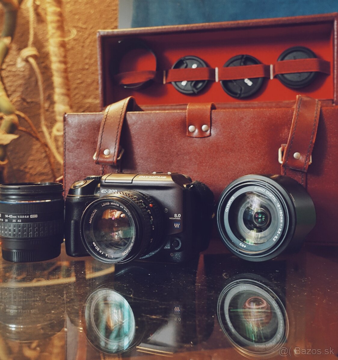 Olympus E-300 + 14-42 + 18-180 + Minolta Rokko0r 1.4/50