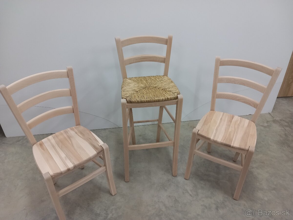 Predám stoličky, stoly pre stolárov ako polotovar.