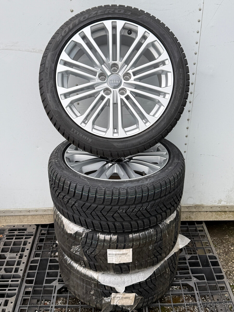 PREDÁM úplne NOVÚ sadu 18" ALU disky AUDI + nové zimné pneu