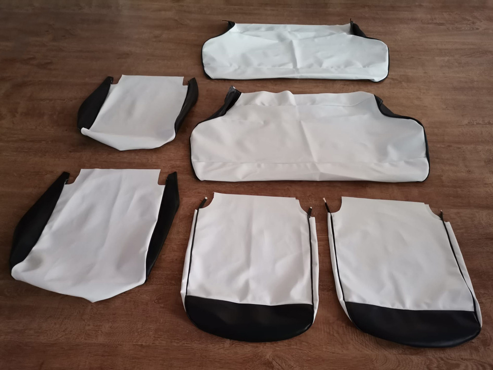 Sada potahů bílá/černá Fiat 600 - 600D