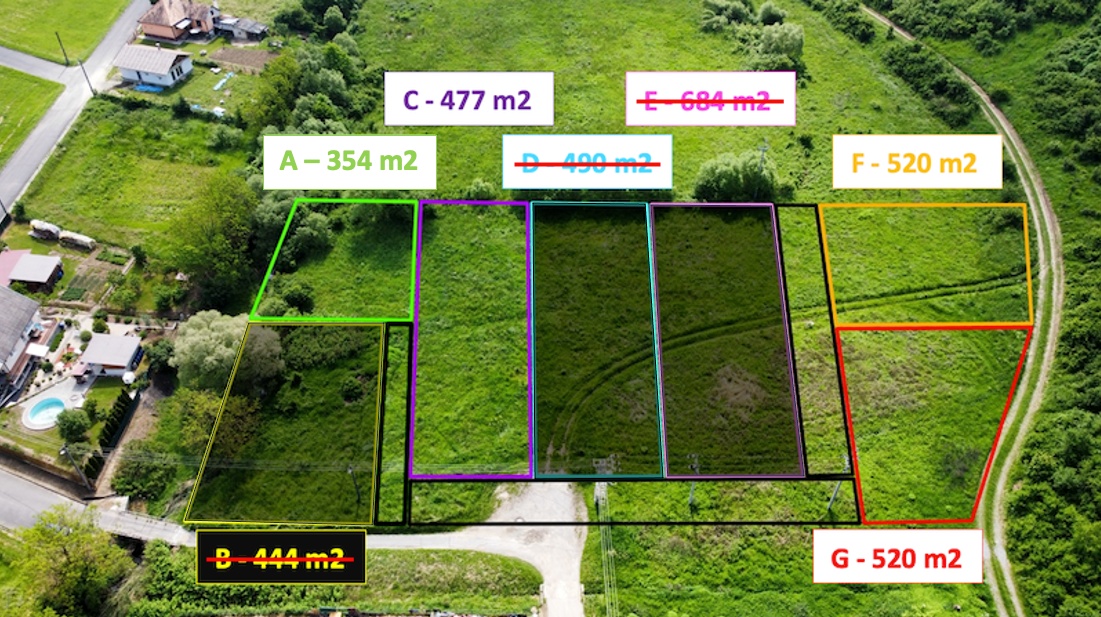 POZEMOK pre výstavbu RD - obec Mučín