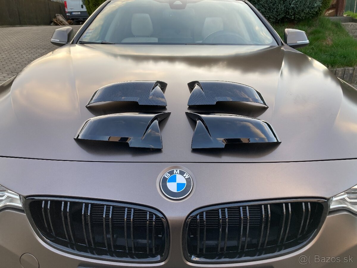 BMW M performance obličky a spätné zrkadla - čierna