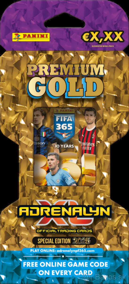 PANINI FIFA 365 2024/2025 - Premium Gold balíček 3 karty GO