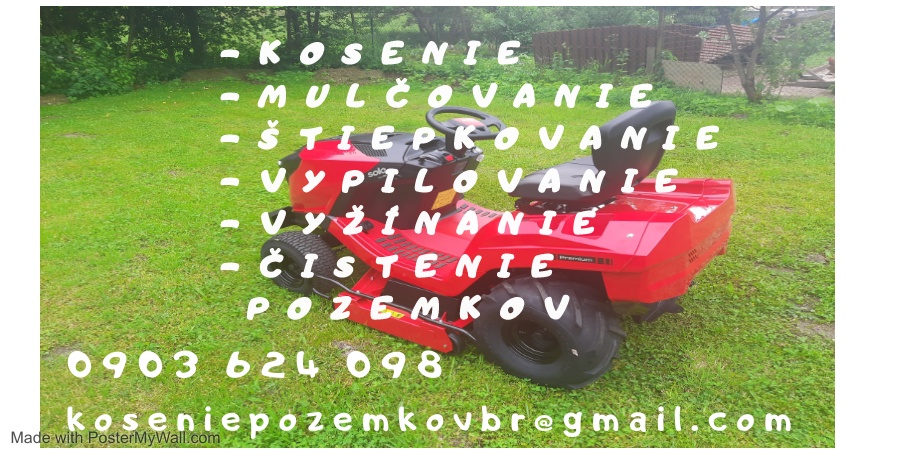 Kosenie, mulčovanie pozemkov