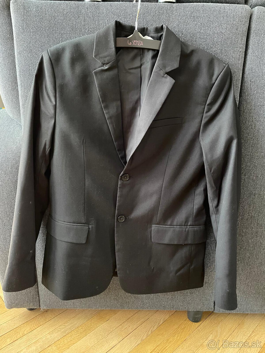 Oblek-Čierna,Košeľa H&M-Lindex