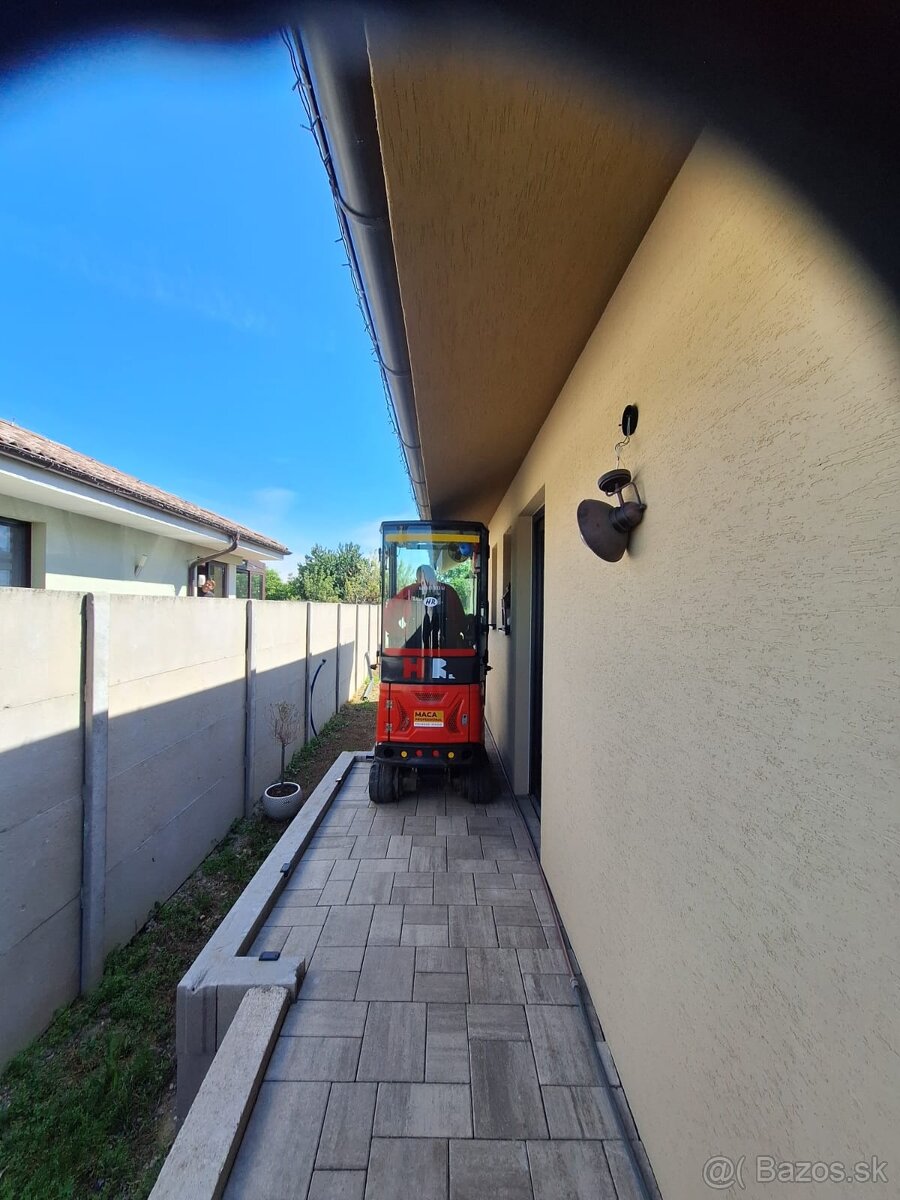 Zemné výkopové práce minibágrom