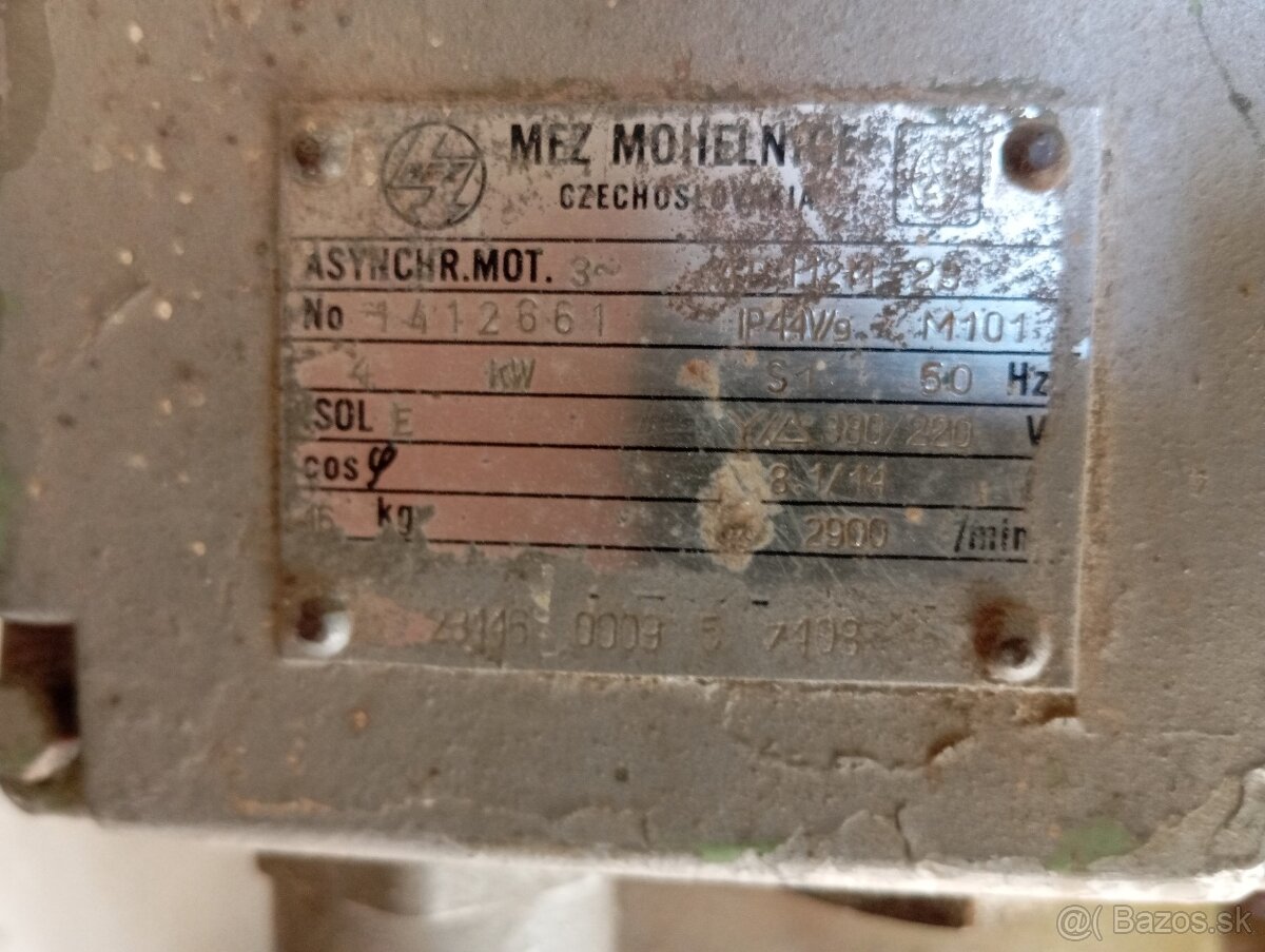 PREDÁM MOTOR 4KW VHODNÝ NA CIRKULÁR, ŠROTOVNÍK,