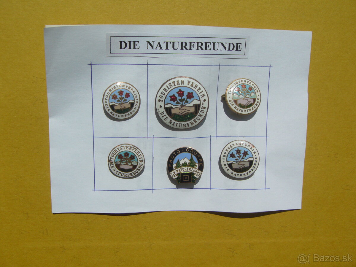 turistické odznaky Die Naturfreunde
