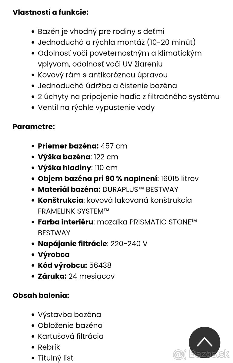 Bazén Intex graywood 4,6 m Nový