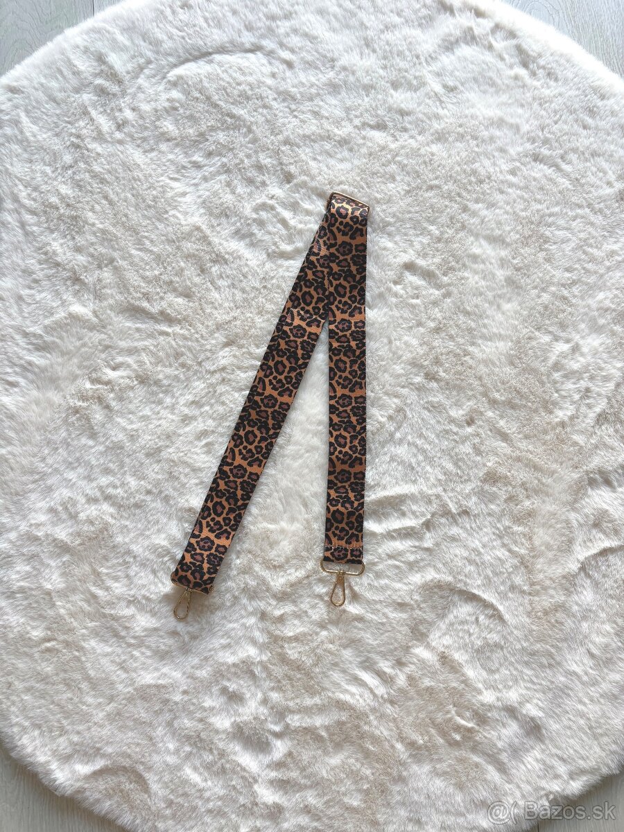 Popruh na kabelku leopard