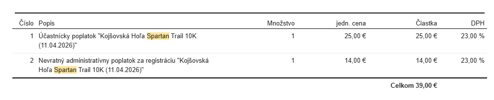 Kojšovská Hoľa Spartan Trail 10K 2026