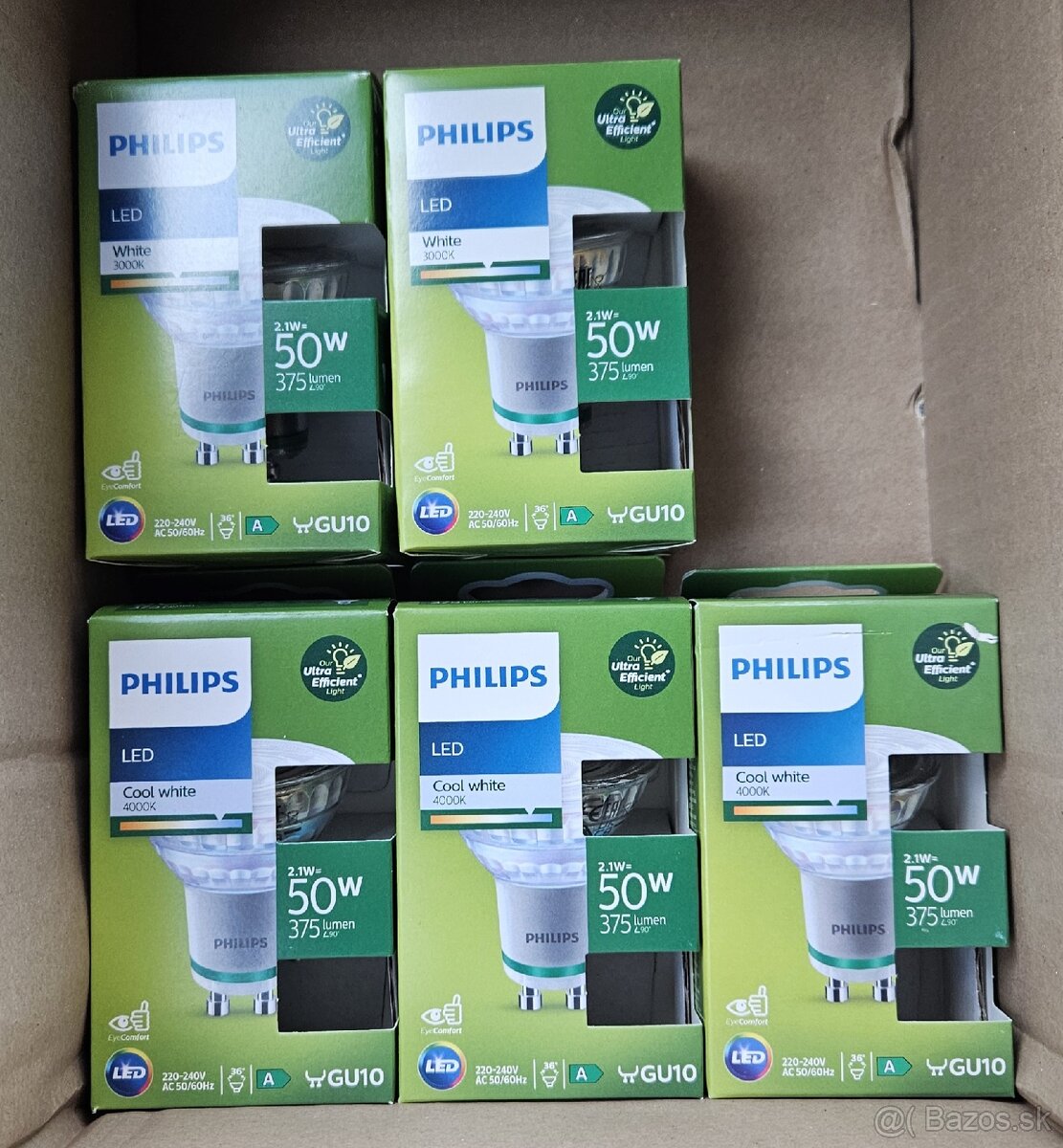 Philips GU10 LED reflektor 2,1W 375lm