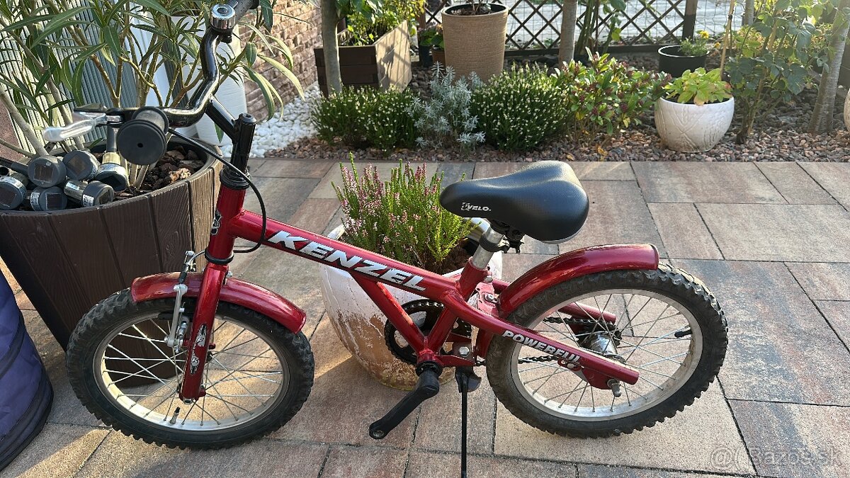 Predám detský bicykel KENZEL Powerful 16" (červený)