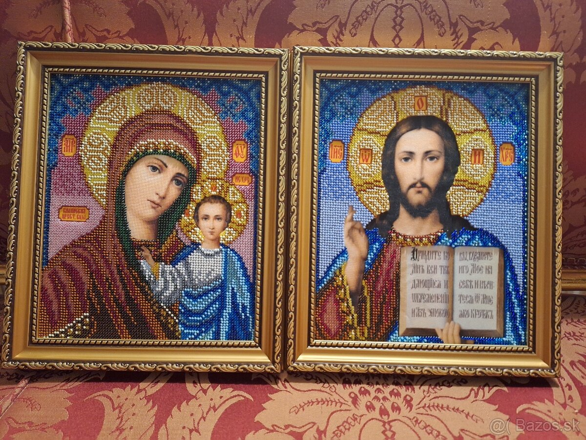 Ikony vyšívané korálkami