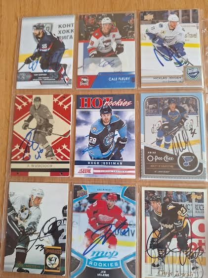 Hokejove karty..,kartičky.. autogramy..