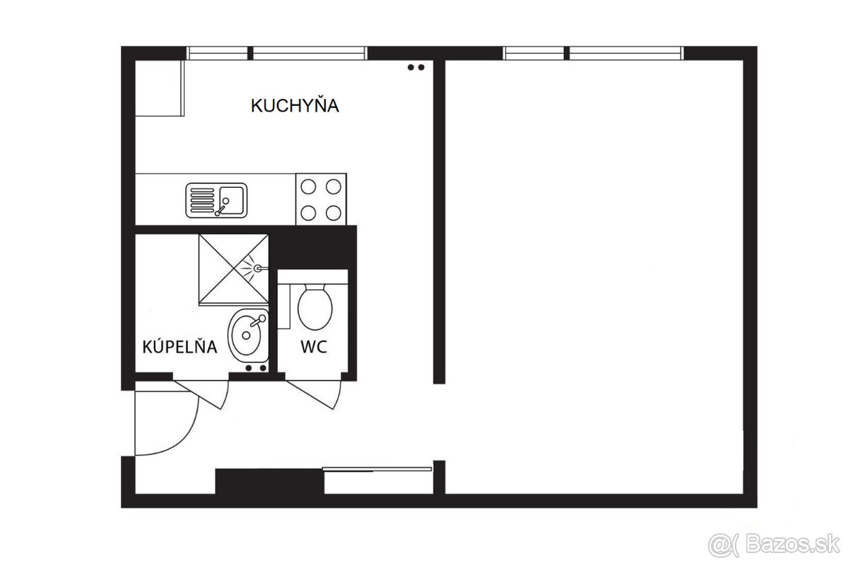 1- izbový priestranný a svetlý byt v Dúbravke na Gallayovej