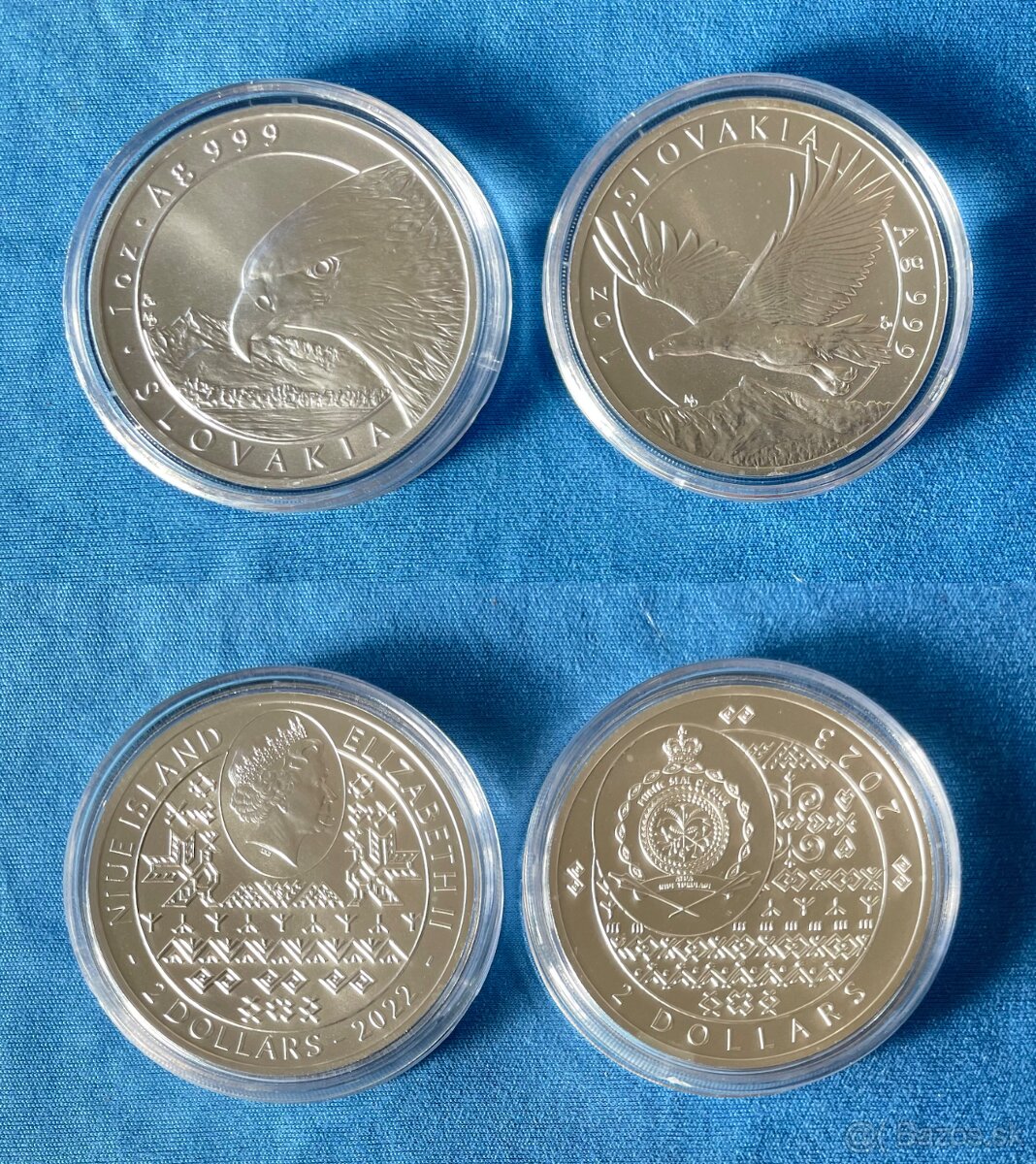 Strieborné investičné mince 1 Oz Slovenský Orol 2022, 2023