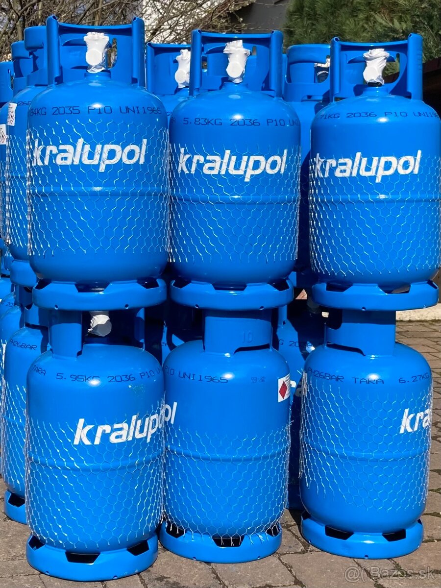 Predám NAPLNENÉ plynové fľaše propan-butan 5 kg