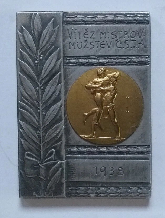 Plaketa 1938 Zápasenie