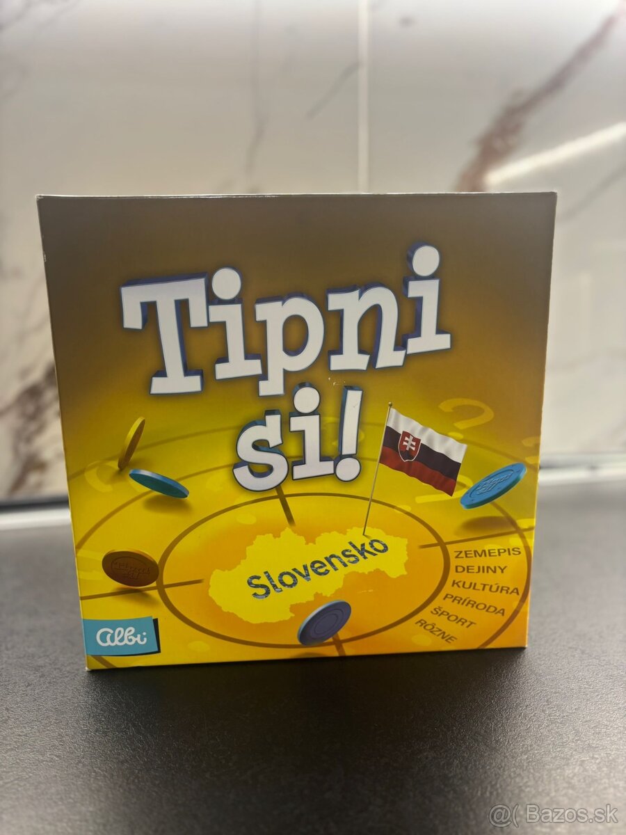 Spoločenská párty hra TIPNI SI o Slovensku.