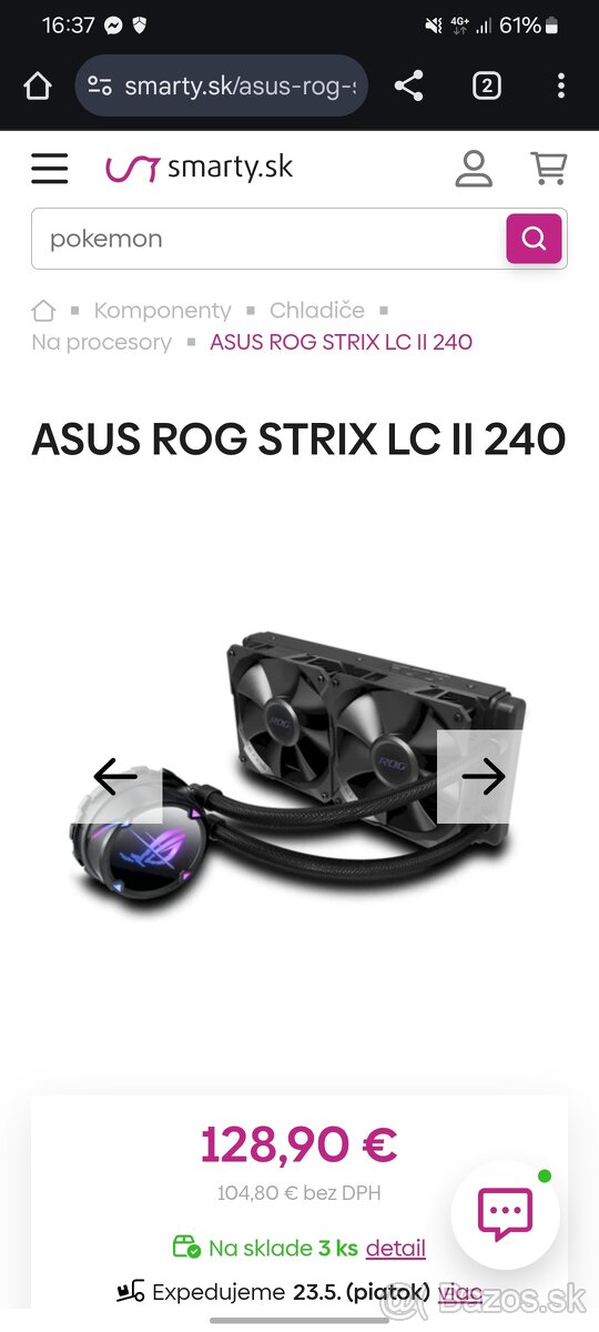 Vodne chladenie Asus vodník