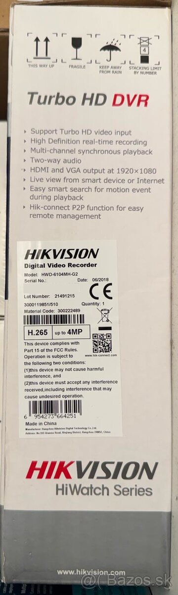 Digitálny video záznamník DVR HikVision HWD-6104MH-G2