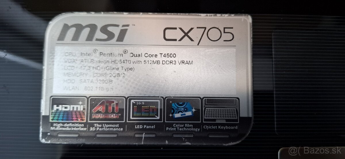 Msi cx705