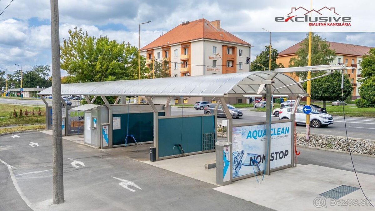 MODERNÁ SAMOOBSLUŽNÁ AUTOUMYVÁREŇ v HUMENNOM, 1379 m2 POZEMO