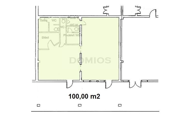 Obchod / služby / kancelárie (100 m2, výklad, parking, KE-V)